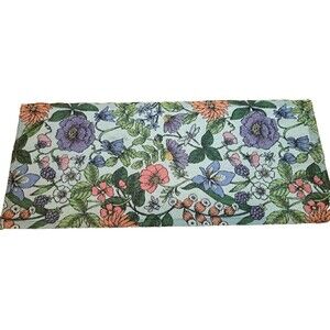 Ekelund Flora Table Runner Organic Cotton Floral Garden Sweden Cottage 32x13